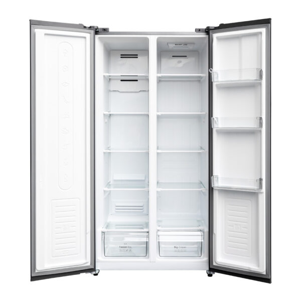 Nasco 400ltr Side By Side Refrigerator Metalic Silver Nasf2 66.1ff
